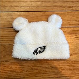 Philadelphia Eagles Fuzzy White Infant Hat